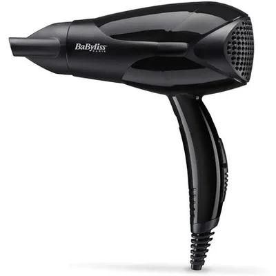 Uscător de păr, Babyliss, D212E, negru, compact