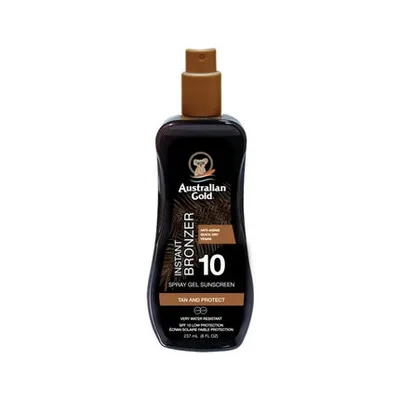 Gel Spray Tanning, Australian Gold, SPF 10, bronz instant 237ml