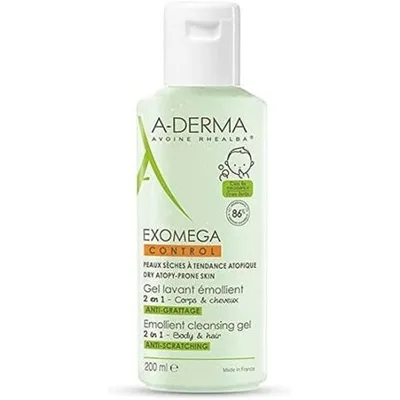 Gel de curățare emolient, A-Derma Exomega Control, 200ml