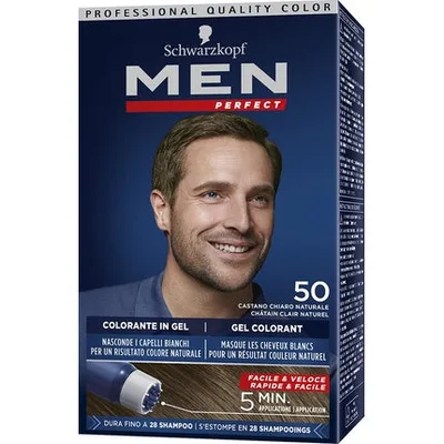 Vopsea de păr, Testanera, Men Perfect gel N50, castaniu deschis natural