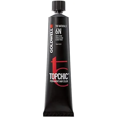 Vopsea permanentă păr, Goldwell Topchic 7A, blond cenușiu mediu