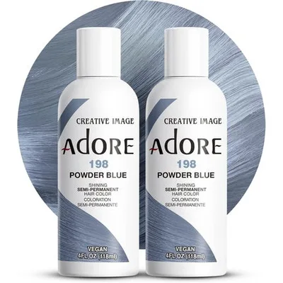 Vopsea de păr, Adore, 198, albastru pudrat