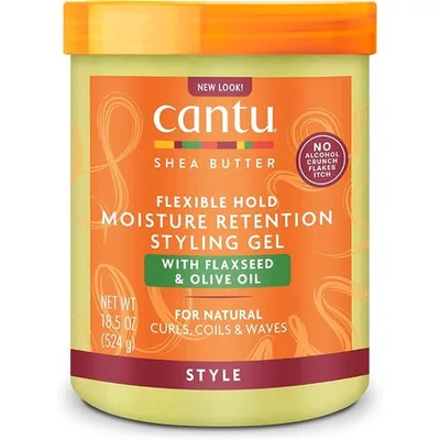 Gel pentru styling, Cantu, cu seminte de in si ulei de masline, 524g