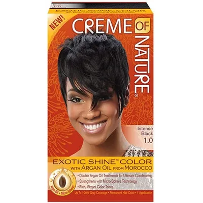 Vopsea de păr, Creme Of Nature, Moroccan Argan Oil, negru intens