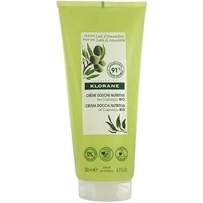 Cremă de duș, Klorane, cupuaçu și lapte de migdale, 200ml