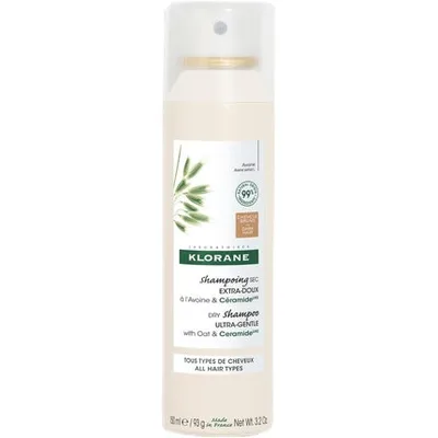 Șampon uscat, Klorane, cu ovăz și ceramide, pentru păr închis, 150 ml