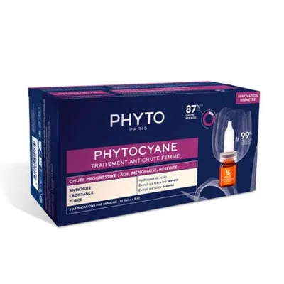 Tratament caderea parului femei, Phyto, PhytoCyane, 12 x 5ml