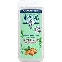 Gel de duș Le Petit Marseillais, Lait Amande Douce Bio, 650ml