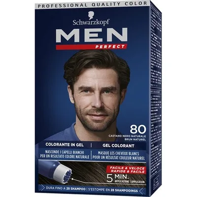 Vopsea păr, Testanera, Men Perfect, negru brun natural