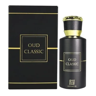 Ahmed Al Maghribi Oud Classic, parfum de lux în sticlă neagră cu accente aurii