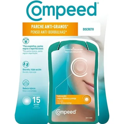 Patches tratament acnee, Compeed, Hydrocolloid, 15 bucati