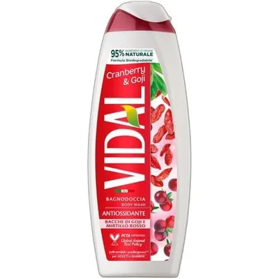 Gel de dus, Vidal, Goji si Merisoare 500ml