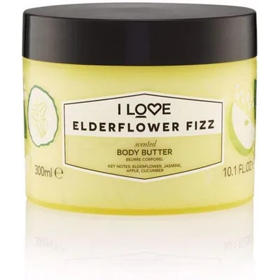 I Love Elderflower Fizz Scented Body Butter, Shea Butter și Coconut, 300ml