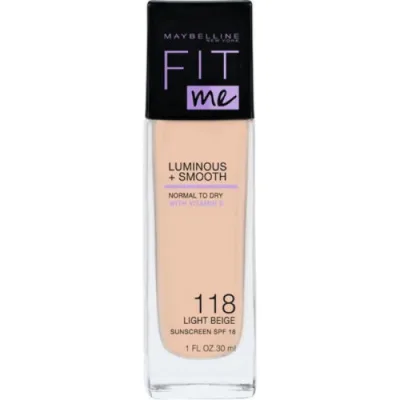 Fond de ten, Maybelline New York, Fit Me 118 Light Beige, 30ml