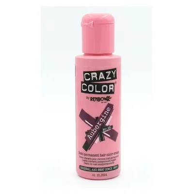 Vopsea semi-permanentă, Crazy Color, Aubergine, 100 ml