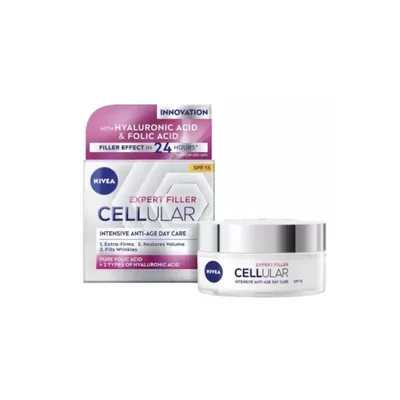 Nivea Expert Filler Cellular - crema de zi antirid cu acid hialuronic si acid folic pur, SPF15 - 50 ml