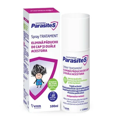 Spray tratament impotriva paduchilor, 3 ani+, 100 ml, Parasites