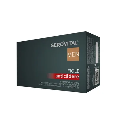 Fiole anticaderea parului Men, 10 fiole*10 ml, Gerovital
