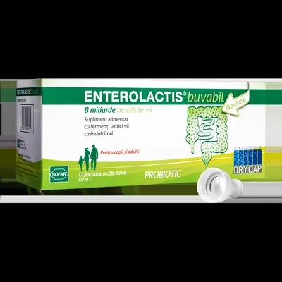 Enterolactis buvabil 10ml, 12 flacoane, Sofar