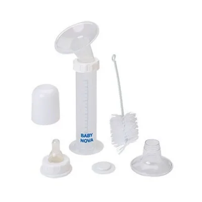 Set pompa de san cu recipient pentru lapte si perie de curatare, BabyNova