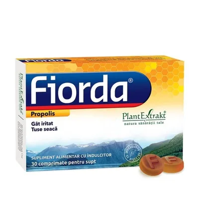 Fiorda cu aroma de propolis, 30 comprimate, Plant Extrakt