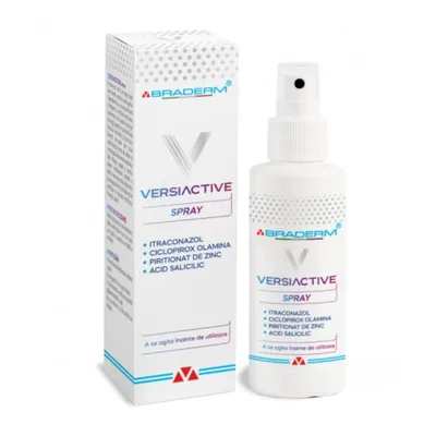 Spray cu emulsie fluida pentru corp si scalp Versiactive, Braderm | 100 ml