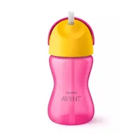 Cana cu pai flexibil Philips Avent, +12 luni, roz, 300 ml, SCF798/02, Philips