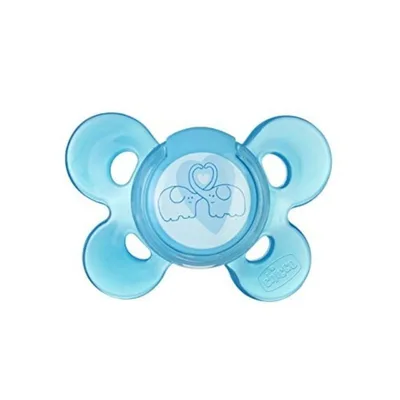 Suzeta silicon, forma anatomica, 6-12 luni, bleu Physio Comfort, Chicco