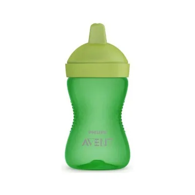 Cana cu tetina dura Philips Avent, +18 luni, verde, 300 ml, SCF804/03, Philips