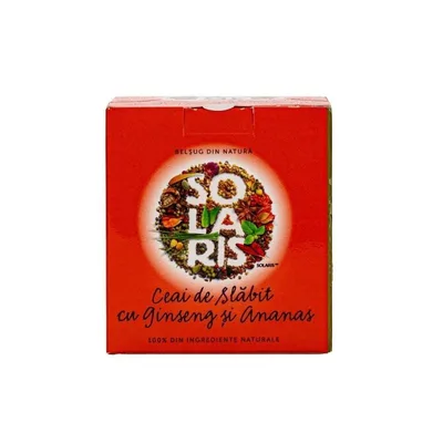 Ceai de slabit cu ginseng si ananas, 20 doze, Solaris