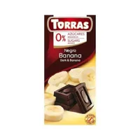 Ciocolata neagra cu banana, 75g, Torras