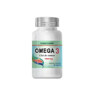 Omega 3 ulei de somon 1000mg, 30 capsule, Cosmopharm