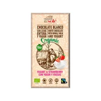 Ciocolata alba cu iaurt si capsuni Bio, 100g, Chocolates Sole