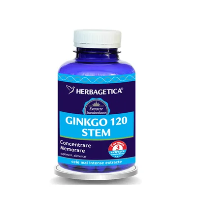 Ginkgo 120+ Stem, 60 capsule, Herbagetica