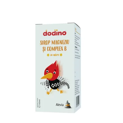 Sirop cu magneziu si complex B cu miere Dodino, 150 ml, Alevia