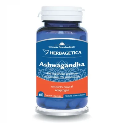 Ashwagandha, 30 capsule, Herbagetica