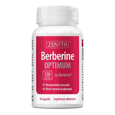 Berberine Optimum cu Berbevis® extract 550 mg, 30 capsule, Zenyth