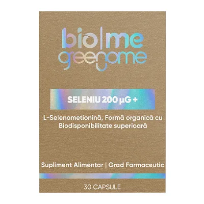 Seleniu (l-selenometionina) 200μg+, 30 capsule, Biome