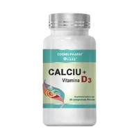 Calciu+Vitamina D3, 30 tablete, Cosmo Pharm