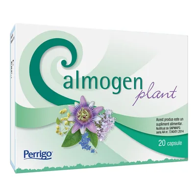 Pachet 1+1-50% Calmogen Plant, 20+20 capsule, Perrigo