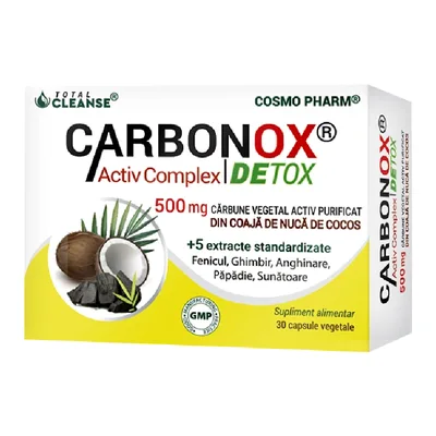 Bio Carbonox Activ Complex Detox 500mg, 30 capsule, Cosmo Pharm