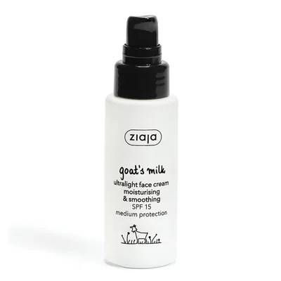 Crema de fata ultralight SPF 15 Goat's Milk, 50ml, Ziaja