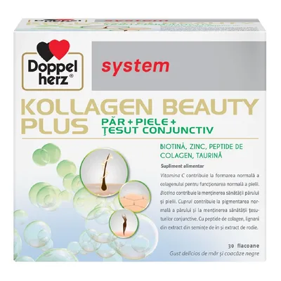 Kollagen System Beauty Plus, 30 flacoane, Doppelherz