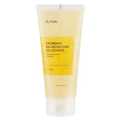 Gel de curatare cu extras de galbenele Calendula Balancing Foam Gel Cleanser, 150 ml, iUNIK