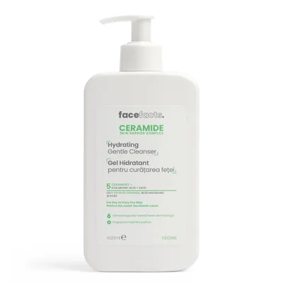 Gel hidratant pentru curatarea fetei Ceramide, 400ml, Face Facts