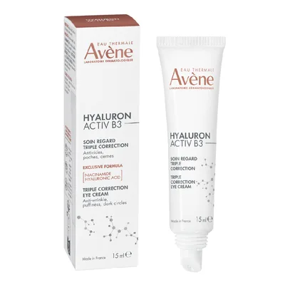 Crema de ochi cu tripla actiune Hyaluron Activ B3, 15ml, Avene
