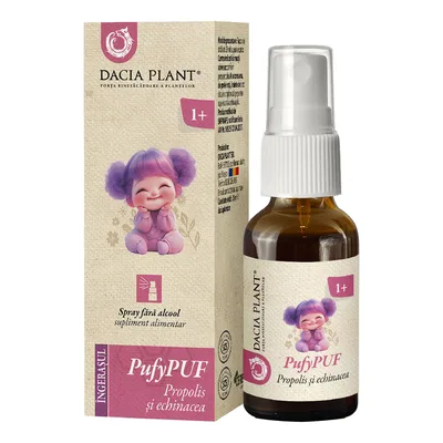 Spray Propolis si Echinacea PufyPuf, 20ml, Dacia Plant