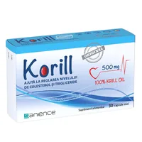 Korill ulei de krill 500 mg, 30 capsule, Sanience