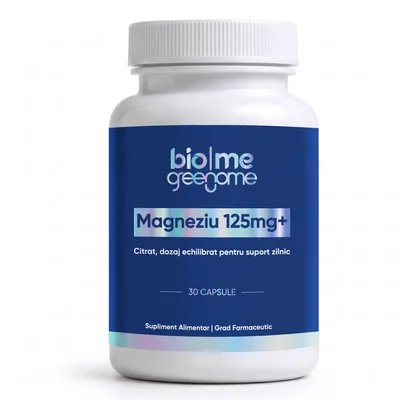 Magneziu citrat 125mg+, 30 capsule, Biome