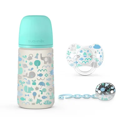 Set pentru bebelusi, Memories, albastru, 3 piese, Suavinex